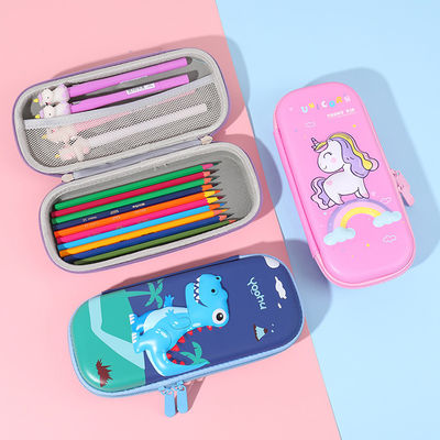 School Students' Waterproof Hard-shell Pencil Case with Zipper Closure and Large Capacity