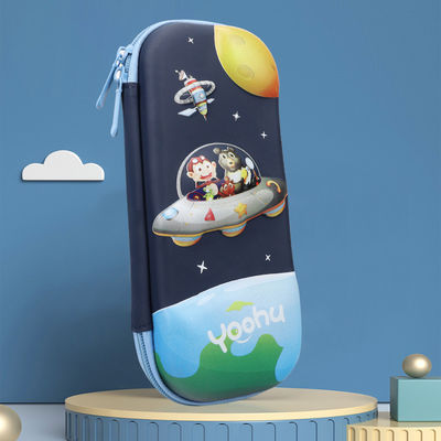 School Students' Waterproof Hard-shell Pencil Case with Zipper Closure and Large Capacity