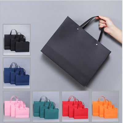 Customized Logo Black Luxury Shopping Gift Paper Bag With Handle with Flexo Printing
