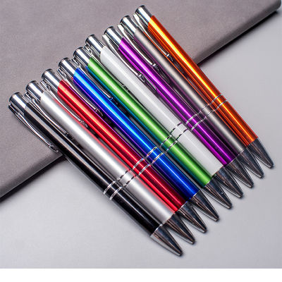 Customization Logo Plastic Office And School Supplies Colorful Metal Ballpoint Pen