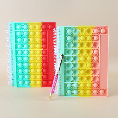 Waterproof Silicone Cover Bubble Decompression Notebook with 100 Inner Pages and Gift