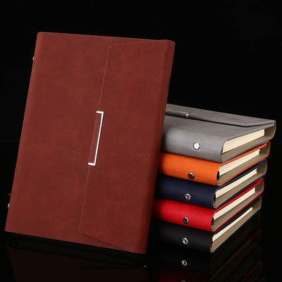 Leather Binder Business Planner With Pen Stationary Set Gift Box Customized Logo