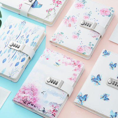 Custom Personal Diary With Lock Code Thick Notepad Leather Office School Supplies Notebook