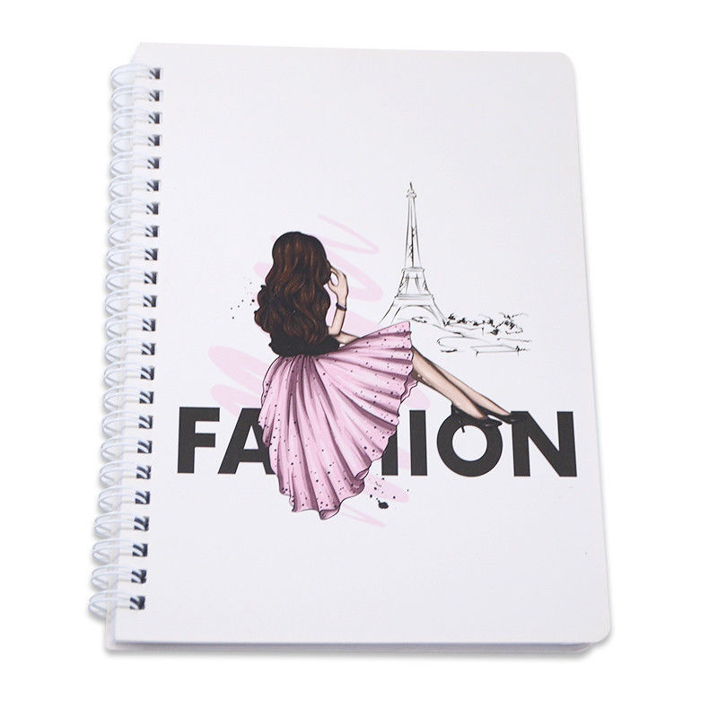 Soft Cover Custom Spiral Notebook Journal 30 Sheets Custom Printing Logo Grid Design