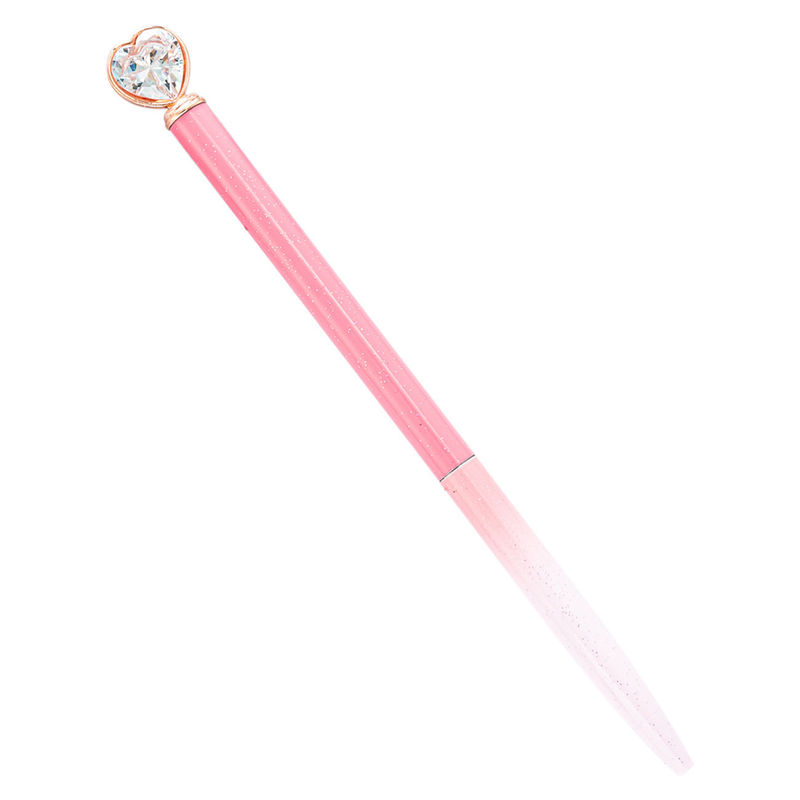 Creative Cartoon Metal Heart Marker Pens Ballpoint Pen with Black Ink Not Erasable